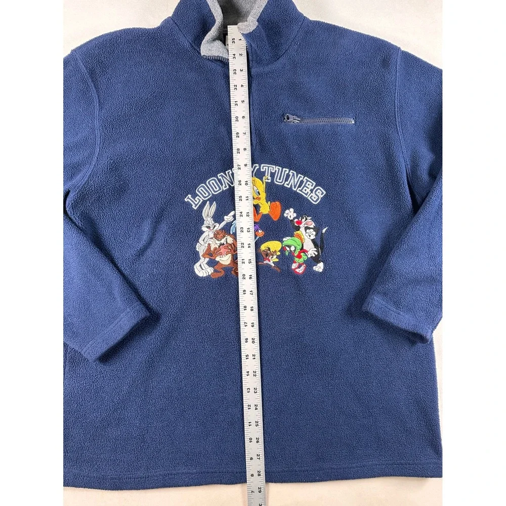 Vintage 2000 Looney Tunes Fleece L Warner Bros Studio Store Embroidered Y2K